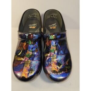 Dansko XP 2.0 Clogs Womens Sz 39/US 8-8.5 Color Wash Patent Comfort Nurse Shoes